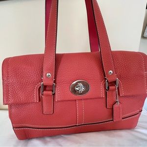 Coach Salmon Color Leather Bag